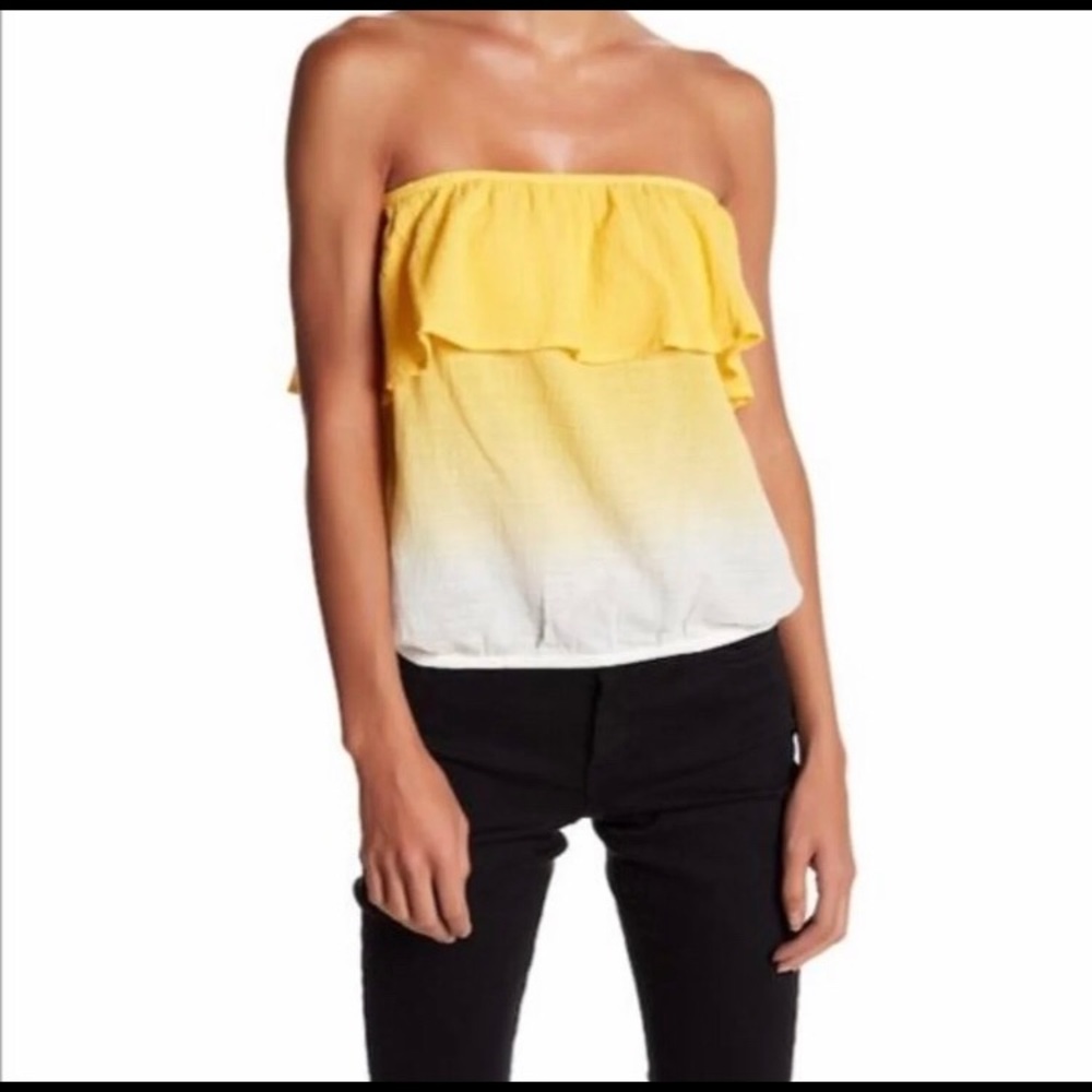 Socialite yellow ombré top